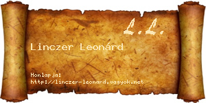 Linczer Leonárd névjegykártya