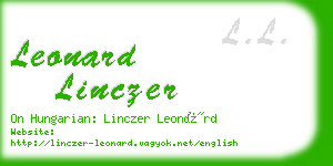 leonard linczer business card